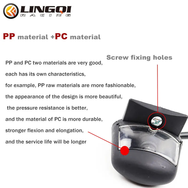 Motorcycle Pit Dirt Bike Number License Plate Lights Bulbs Holder Tail Signal Lamp Universal for ATV Quad Scooter Accessories