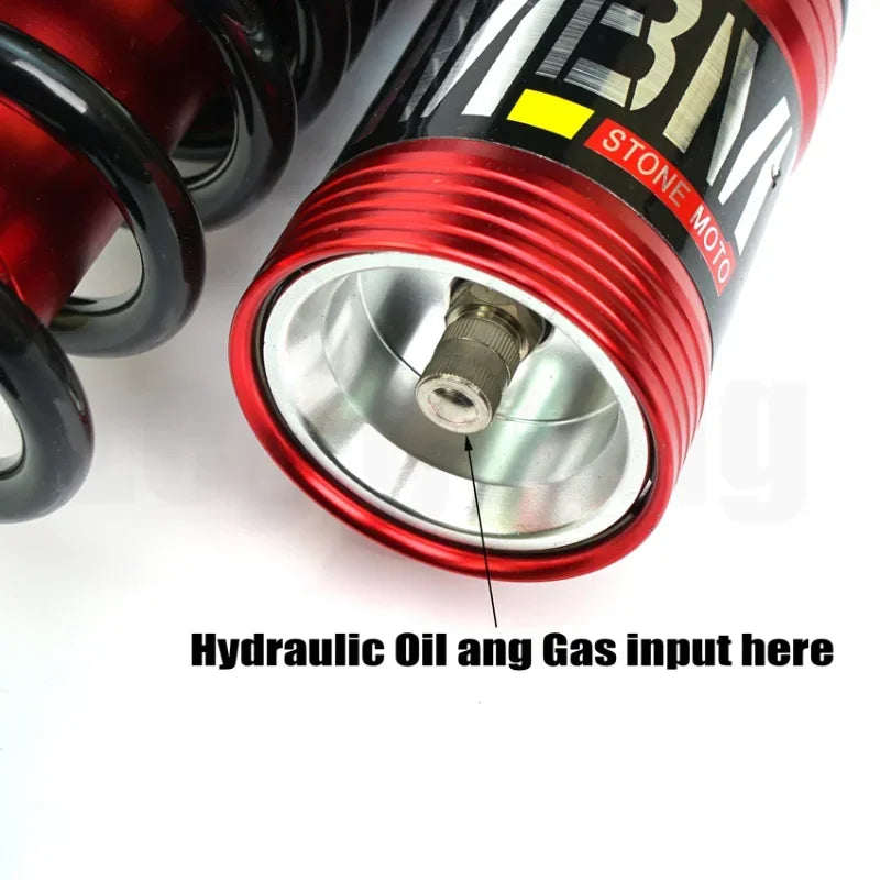 Amortiguador Trasero Hidráulico de 320 mm (12,5") con Gas Nitrógeno para Motocicleta – Compatible con Kawasaki, Suzuki, Honda, Yamaha, RSZ, GY6 y Otros